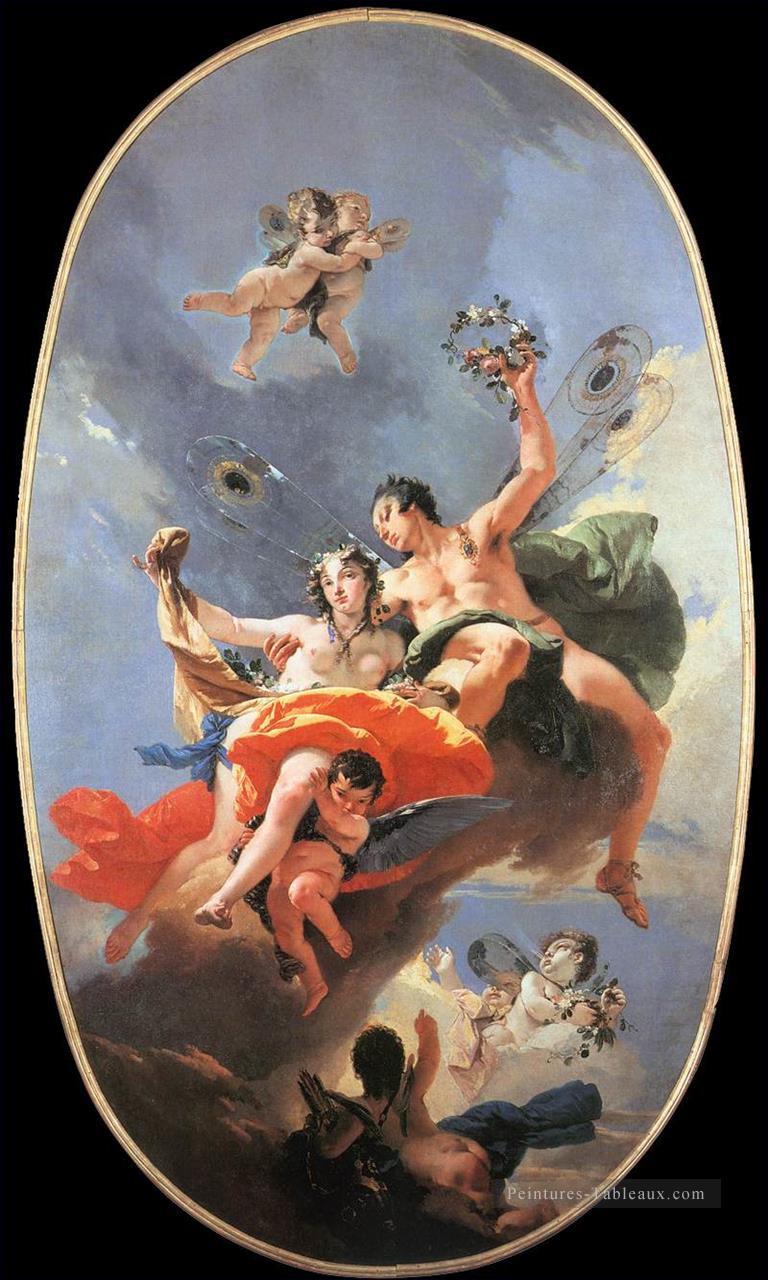 Le triomphe de Zephyr et Flora Giovanni Battista Tiepolo Peintures à l'huile